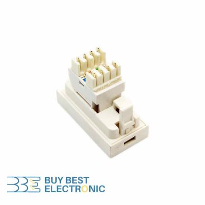 RJ45 CAT6 UTP OUTLET+COVER WHITE (Refurbished)