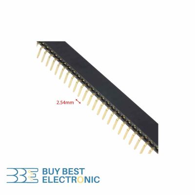 PIN HEADER 1*40 FEMALE RA 2.54MM
