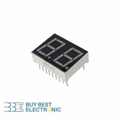 7SEGMENT DISPLAY 2DIGIT COMMON CATHODE 19*25 RED
