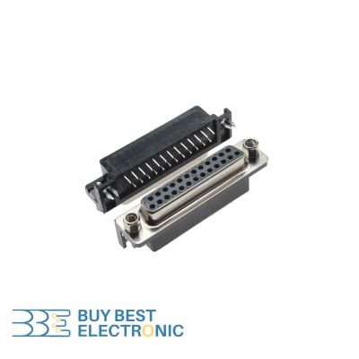 25 PIN D-SUB RIGHT ANGEL FEMALE BLACK