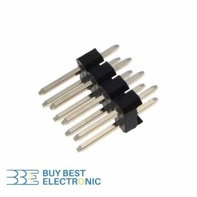 Pin header 2*4 2.54mm male straight